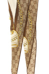 the gucci scarf redefines archival codes through a diamond silhouette