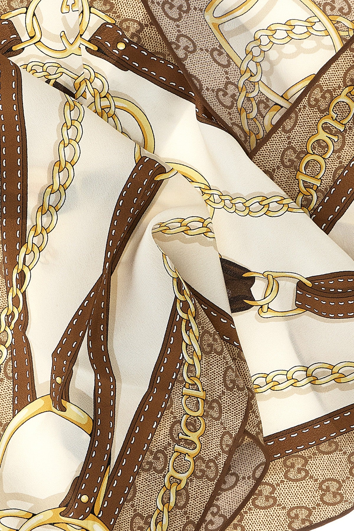 the gucci scarf redefines archival codes through a diamond silhouette
