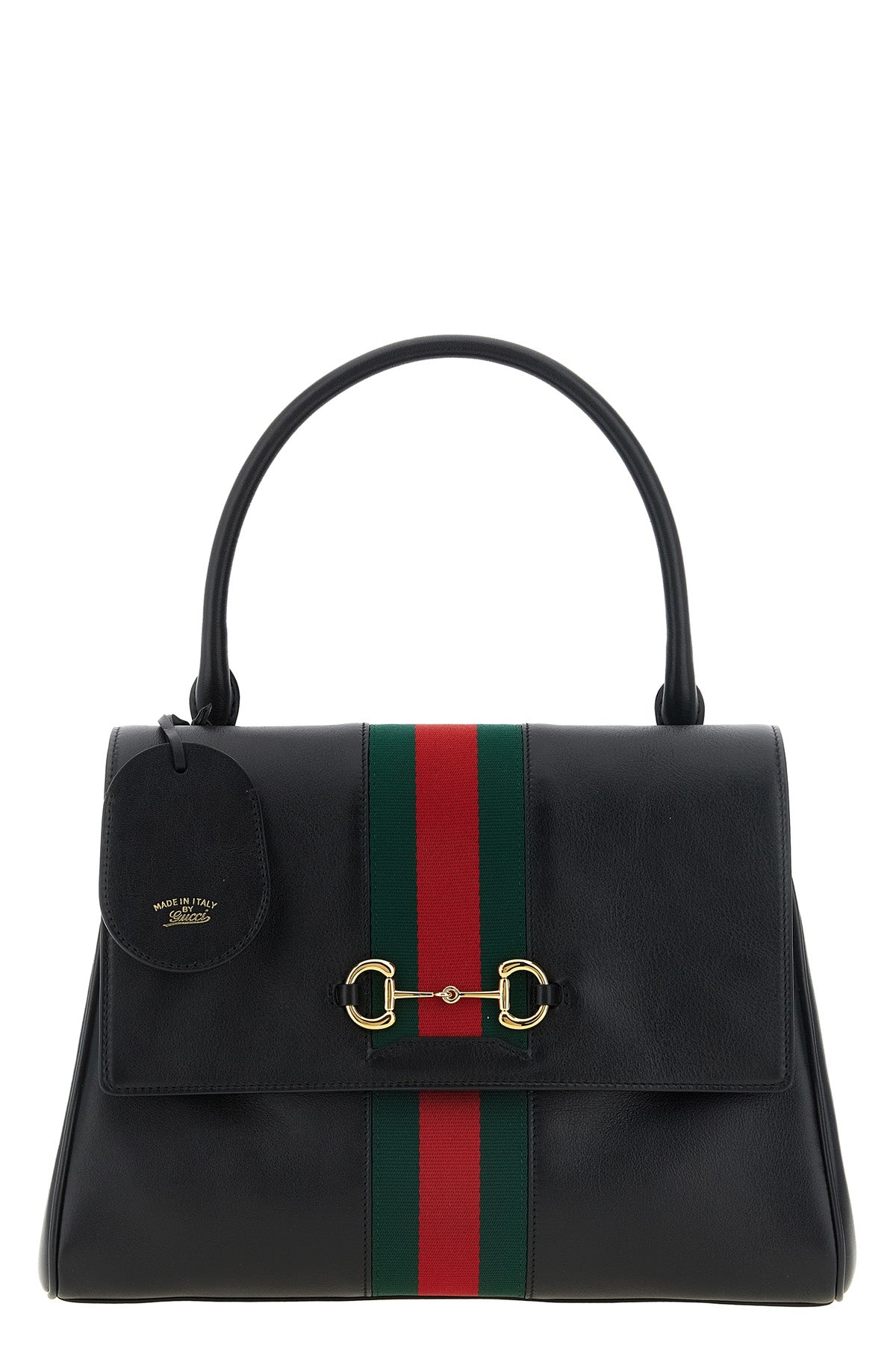 gucci paparazzo midi handbag is made of soft black calf leather