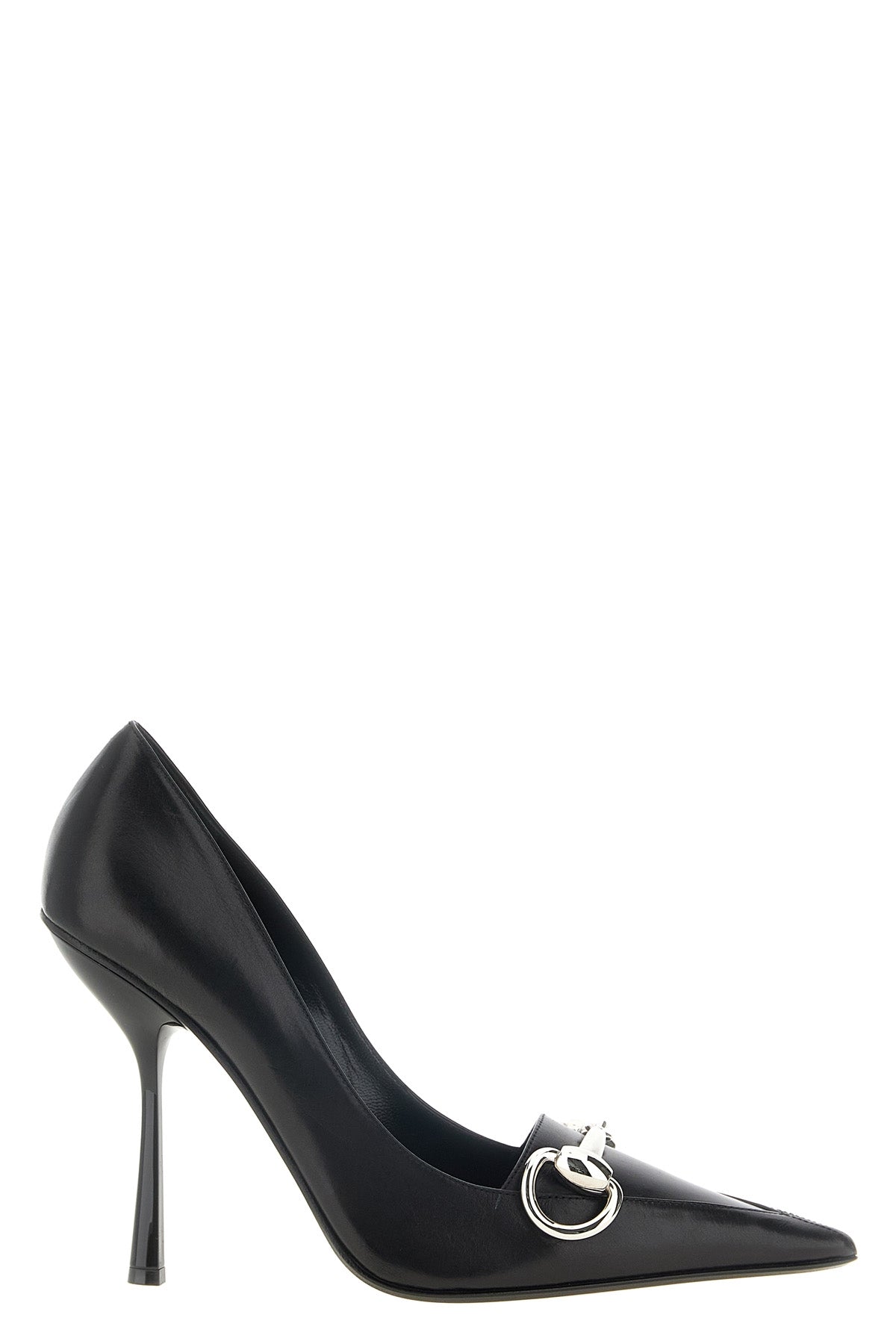 gucci boulevard pumps define a rigorous silhouette through a geometric and sha