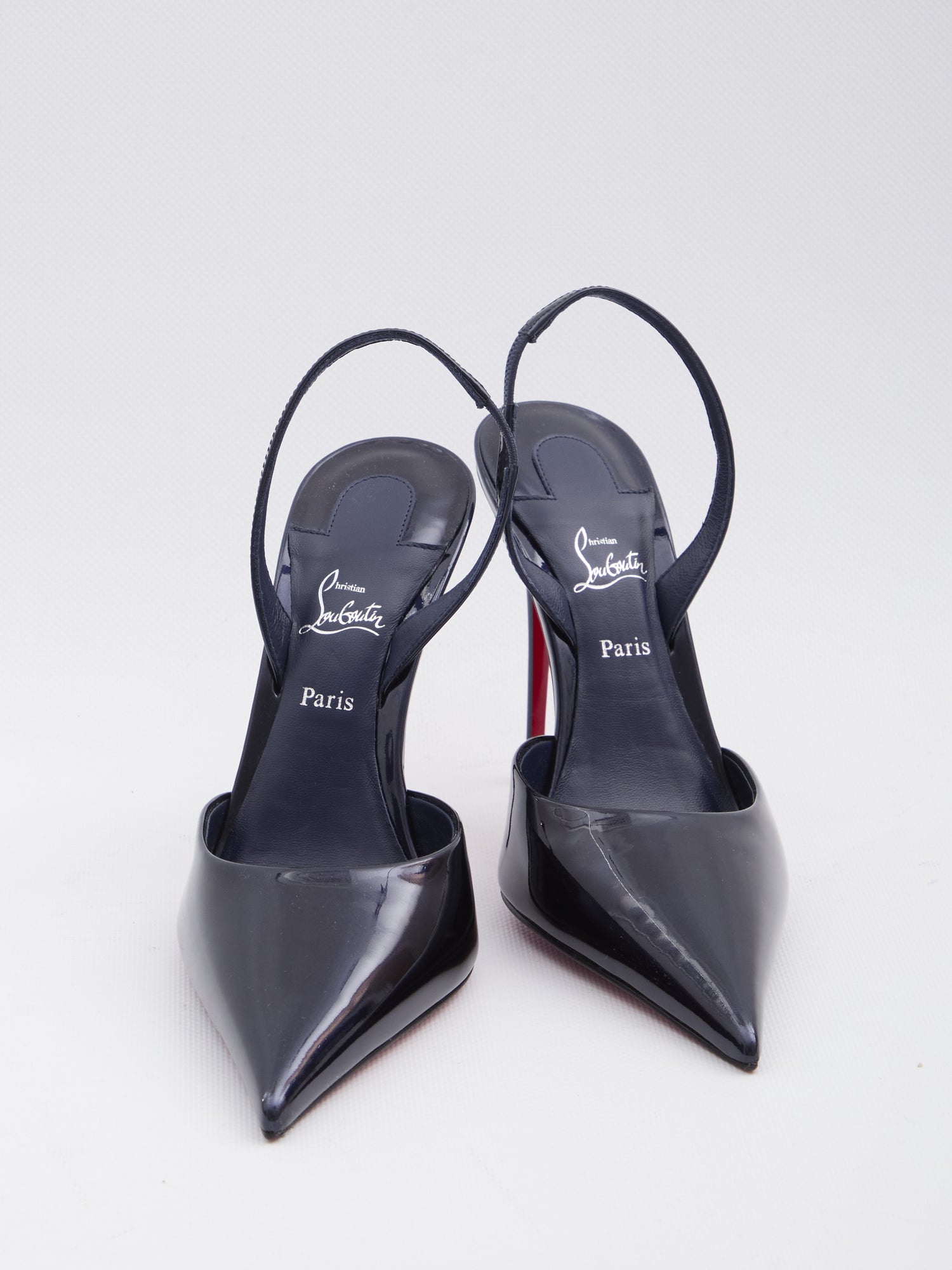 CHRISTIAN LOUBOUTIN 38 kate max o sling slingback pumps