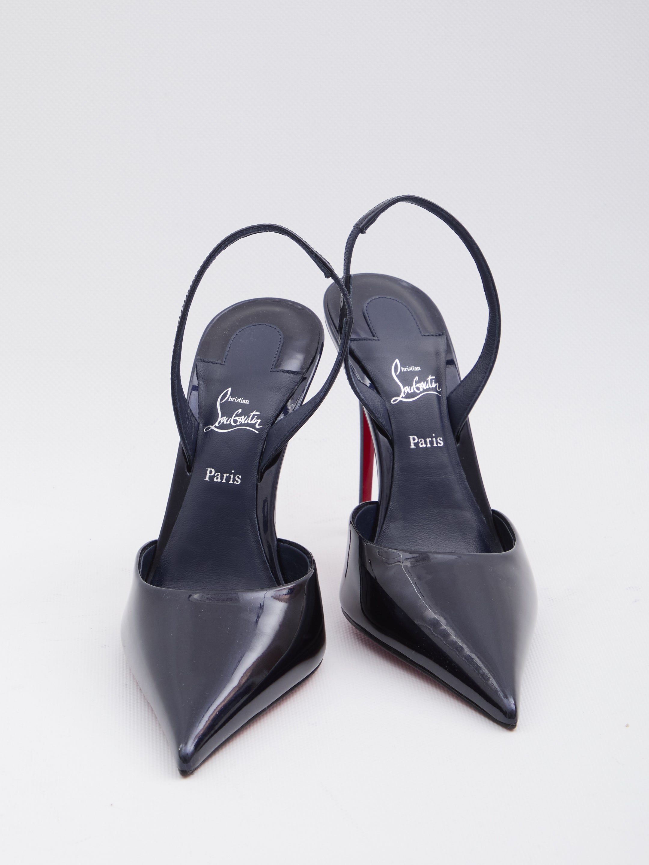 CHRISTIAN LOUBOUTIN 38 kate max o sling slingback pumps