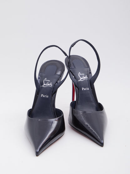CHRISTIAN LOUBOUTIN 38 kate max o sling slingback pumps