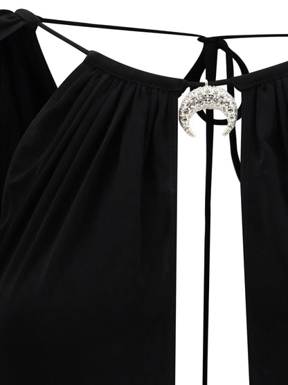 MARINE SERRE 36 stretch viscose bodysuit 