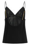 the saint laurent top redefines evening wear through precise sartorial construct
