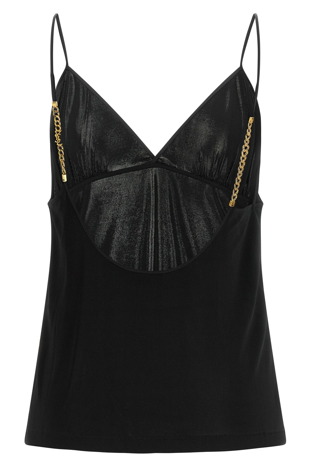 the saint laurent top redefines evening wear through precise sartorial construct