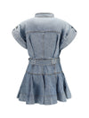 utility denim mini dress