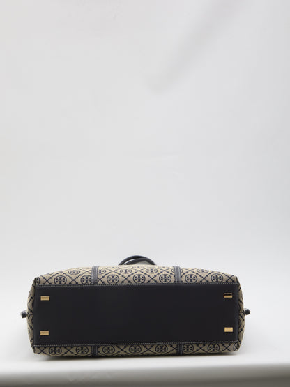 TORY BURCH OS perry t monogram shopping bag 