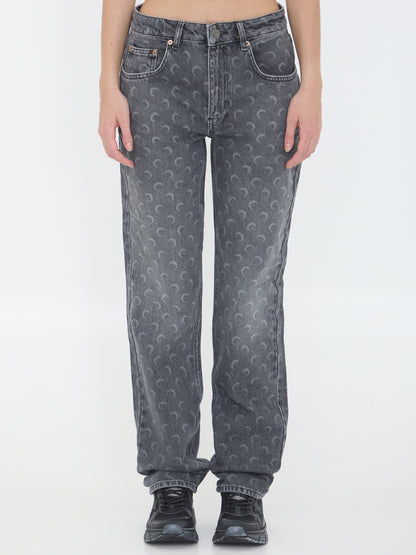 MARINE SERRE 36 laser moon grey jeans 
