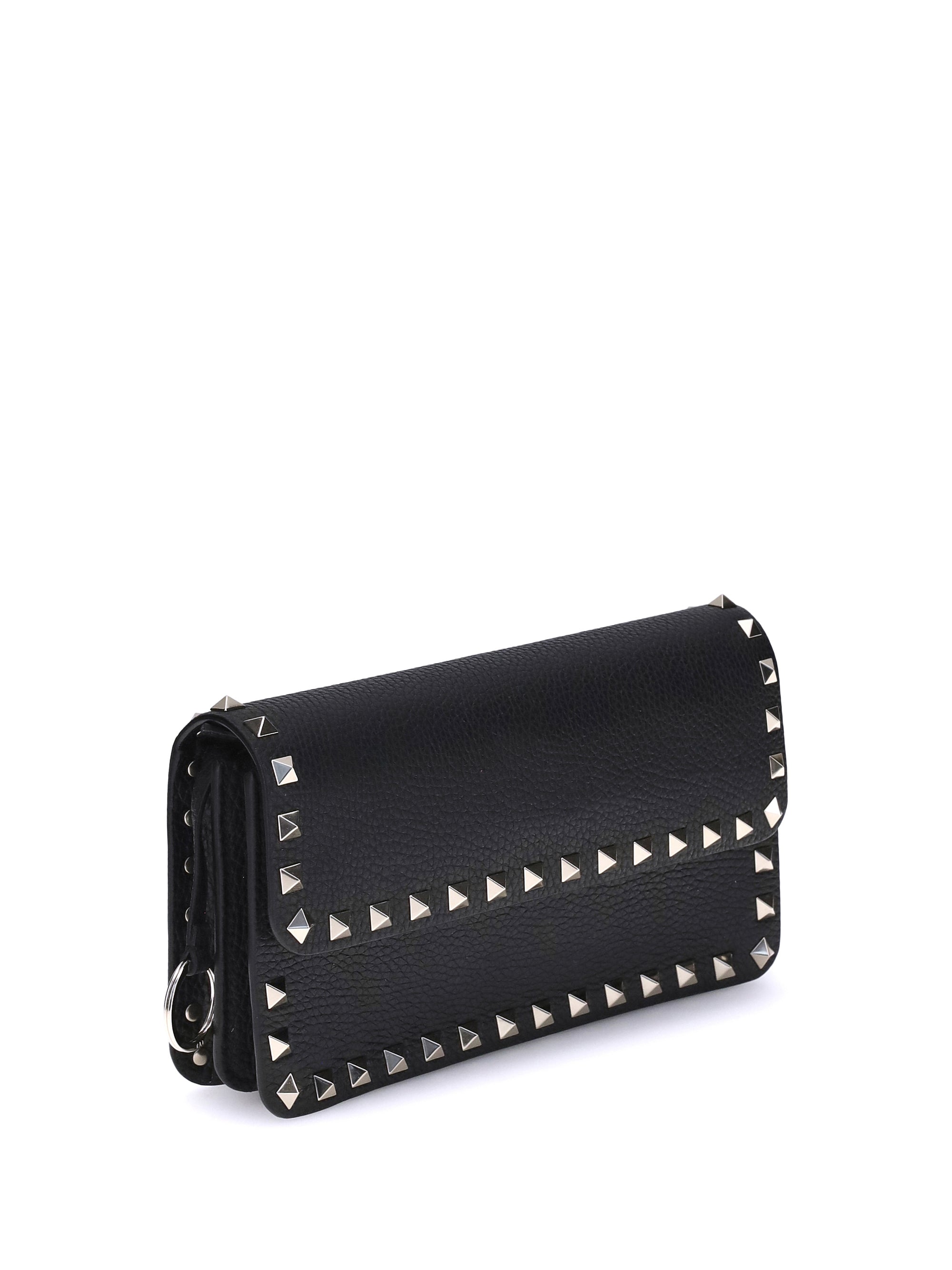 wallet w/strap | rockstud | vitello stam