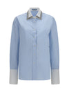jewel-embellished collar shirt