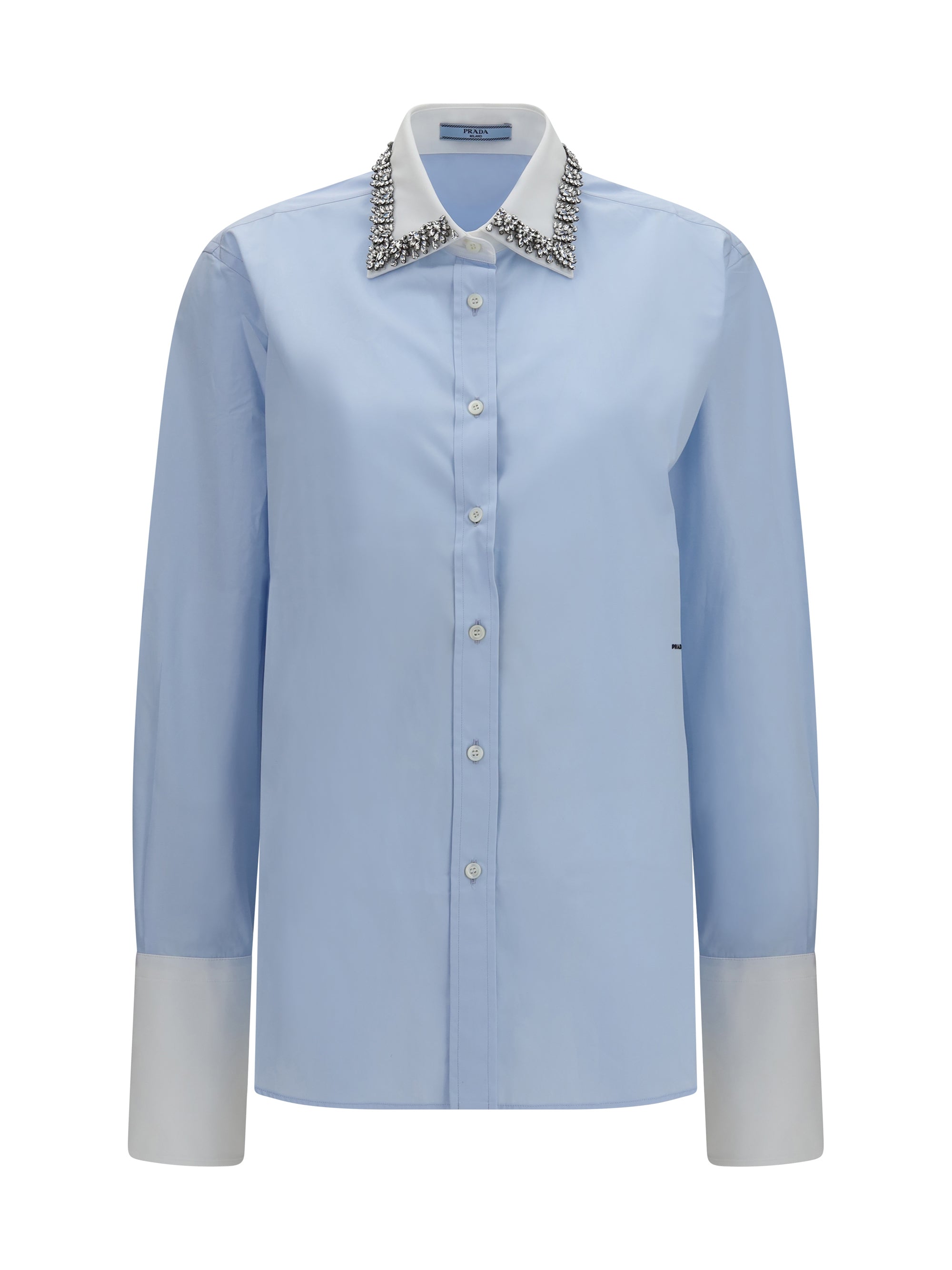 jewel-embellished collar shirt