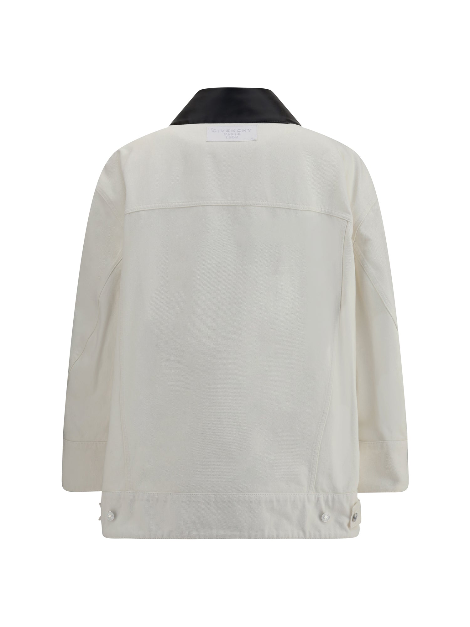 GIVENCHY 34 denim jacket with leather collar