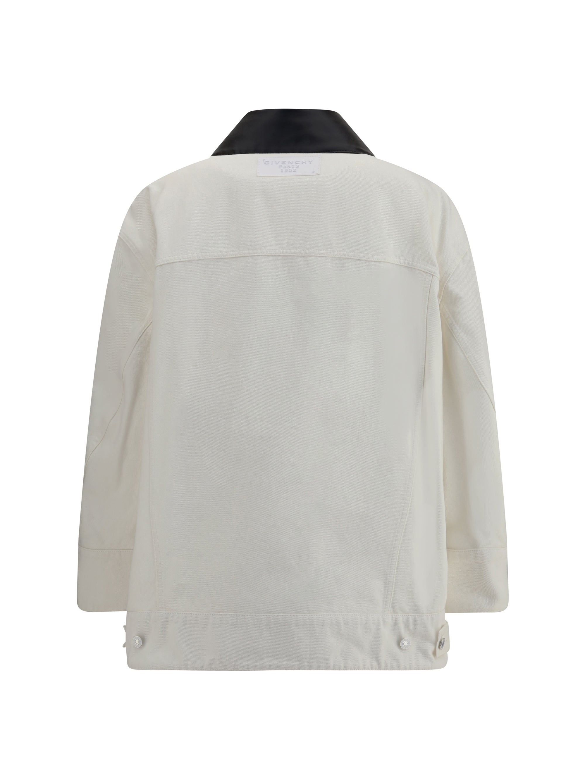 GIVENCHY 34 denim jacket with leather collar
