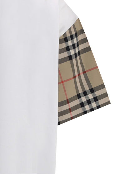BURBERRY L check archive sleeve t-shirt