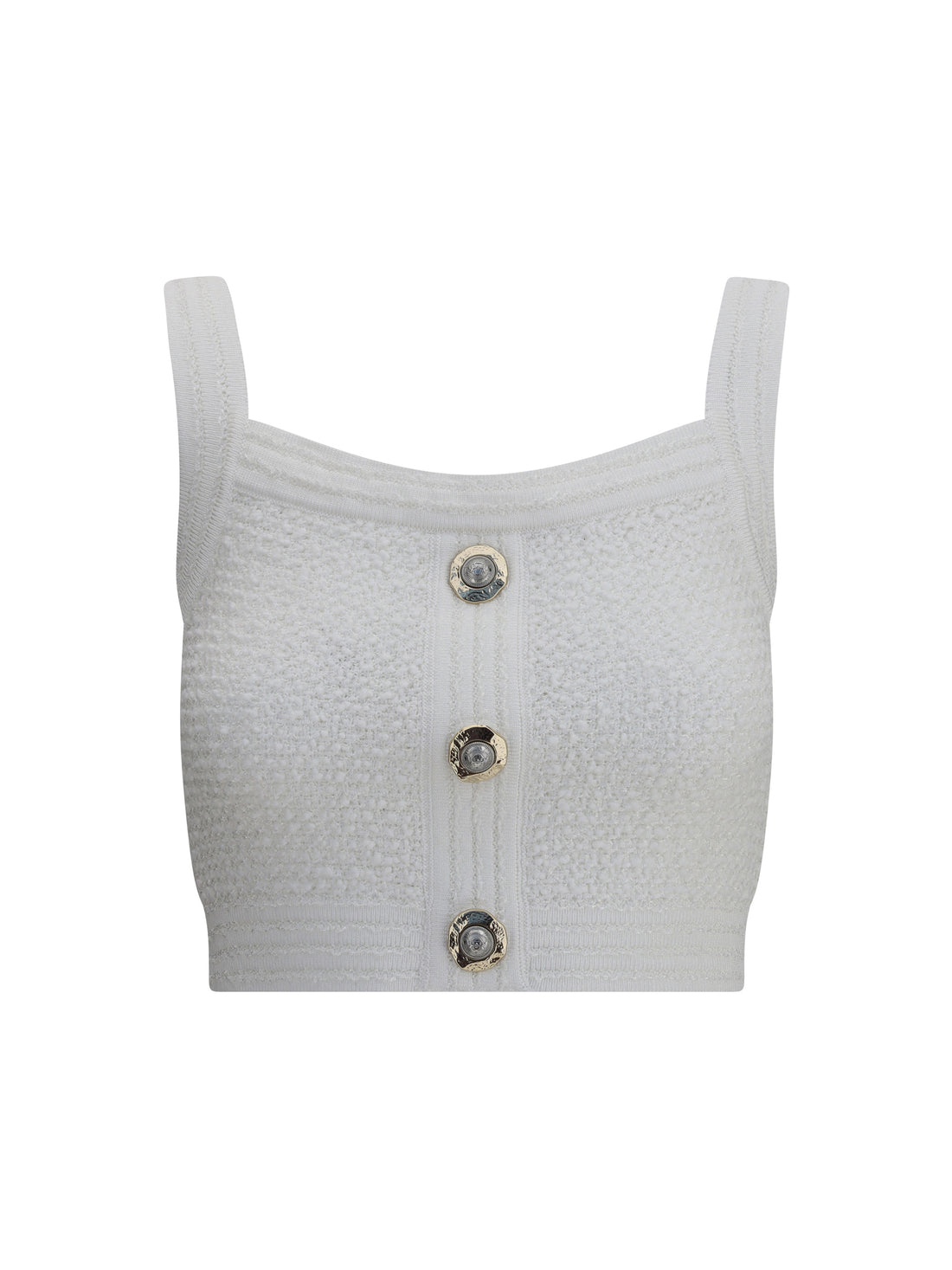 BALMAIN 34 tweed crop top