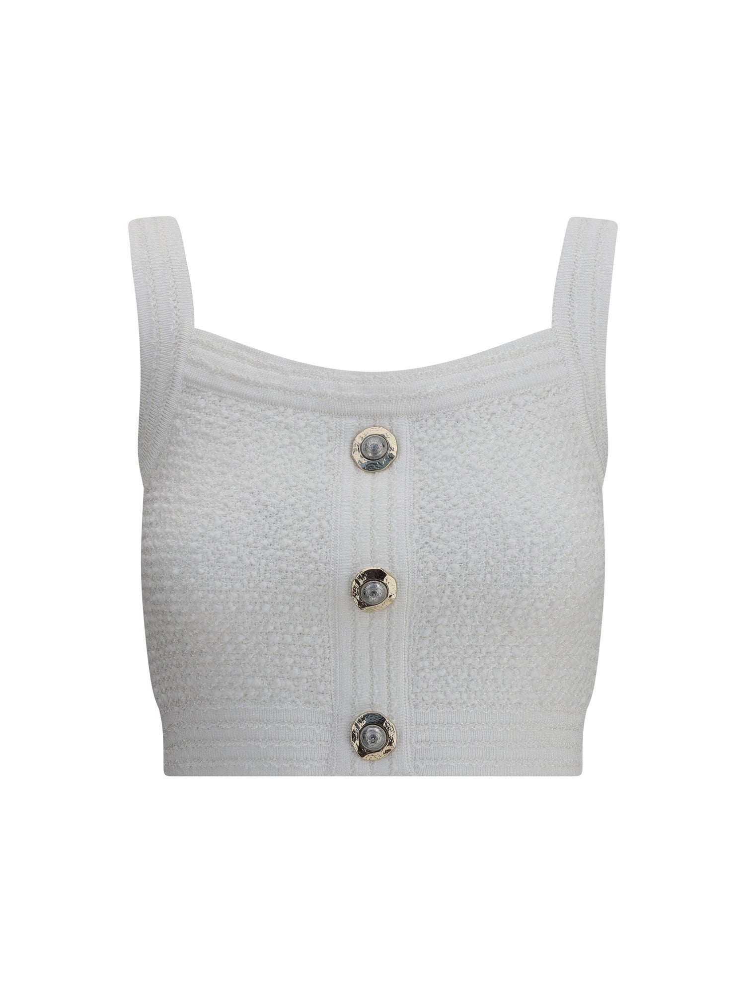BALMAIN 34 tweed crop top