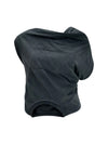 asymmetric draped jersey top