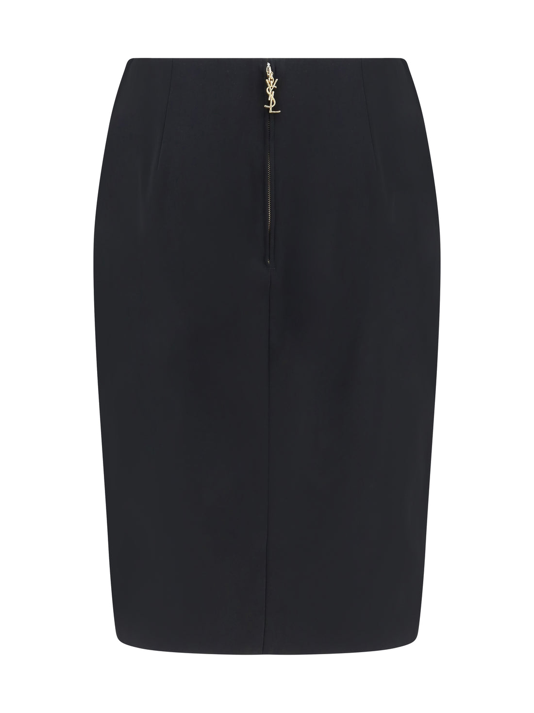 SAINT LAURENT 38 satin pencil skirt