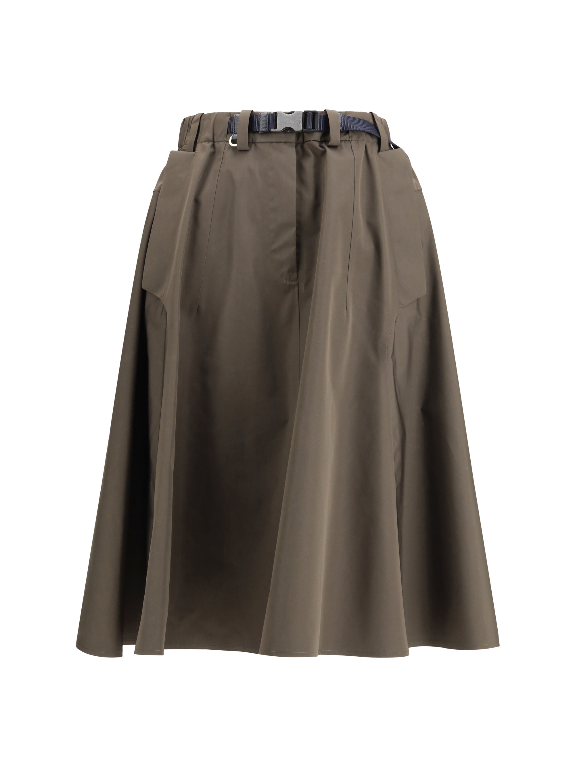 nylon midi skirt