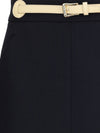 belted midi skirt