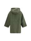 water-repellent canvas midi parka