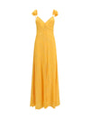 long v-neck dress