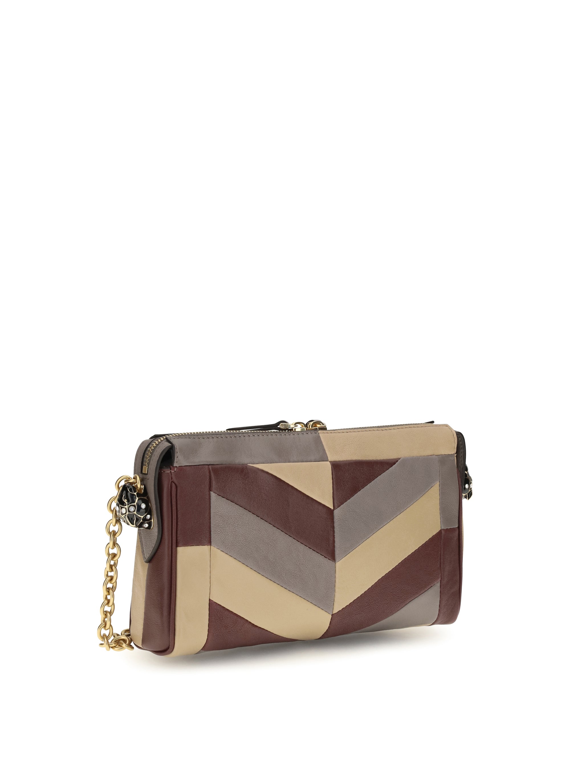 small panthea chevron nappa shoulder bag