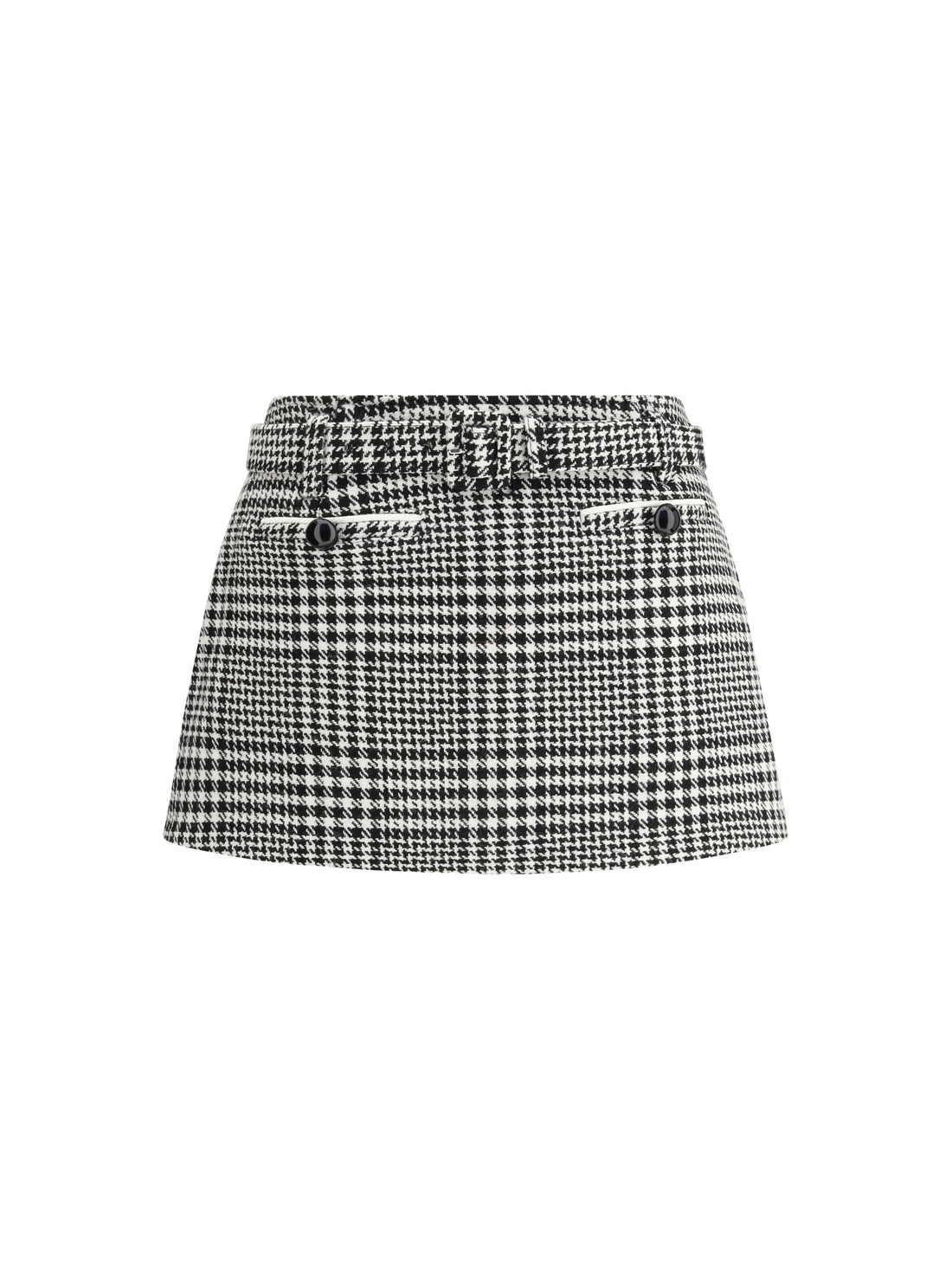 SELF-PORTRAIT 10 houndstooth wool pants-skirt 