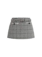 SELF-PORTRAIT 10 houndstooth wool pants-skirt 