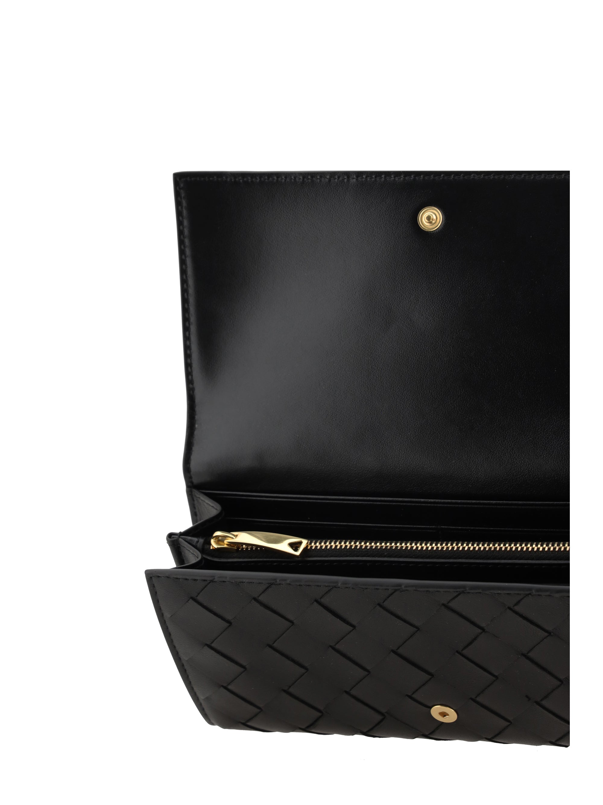 leather wallet intrecciato