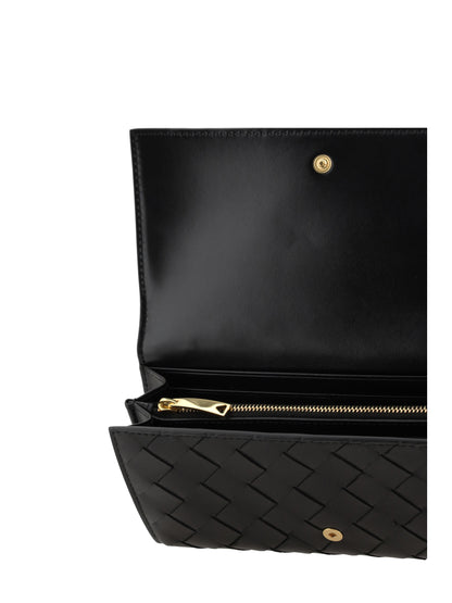 leather wallet intrecciato