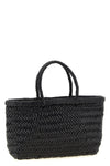 hand-woven  flat gora mini handbag in hand-woven buffalo leather characterized