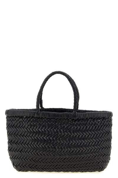 hand-woven  flat gora mini handbag in hand-woven buffalo leather characterized