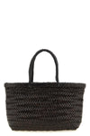 hand-woven  flat gora mini handbag in hand-woven buffalo leather characterized
