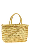 hand-woven  flat gora mini handbag in hand-woven buffalo leather characterized
