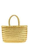 hand-woven  flat gora mini handbag in hand-woven buffalo leather characterized