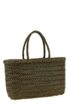 hand-woven  flat gora mini handbag in hand-woven buffalo leather characterized