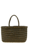 hand-woven  flat gora mini handbag in hand-woven buffalo leather characterized