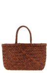hand-woven  flat gora mini handbag in hand-woven buffalo leather characterized