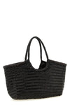 nantucket large hand-woven buffalo leather shoulder bag characterized by baske