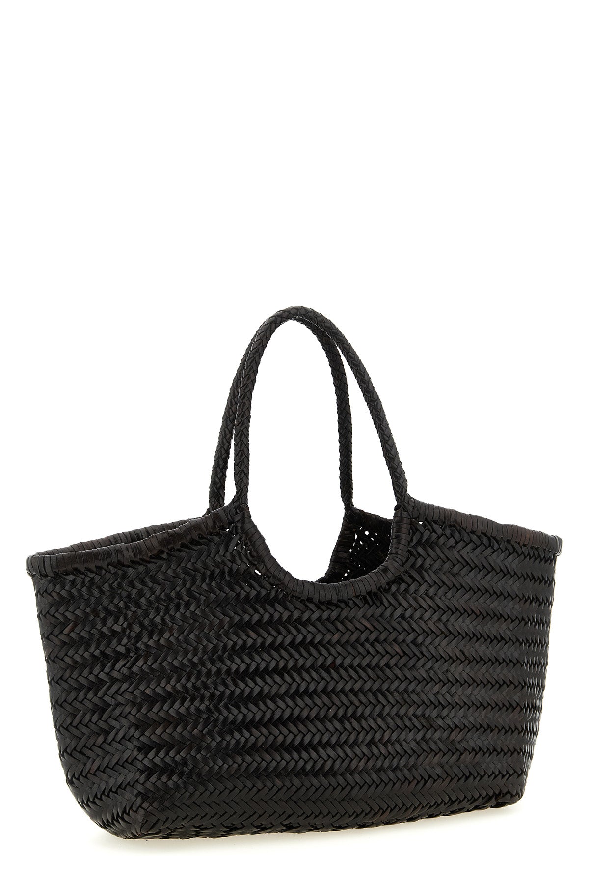 nantucket large hand-woven buffalo leather shoulder bag characterized by baske