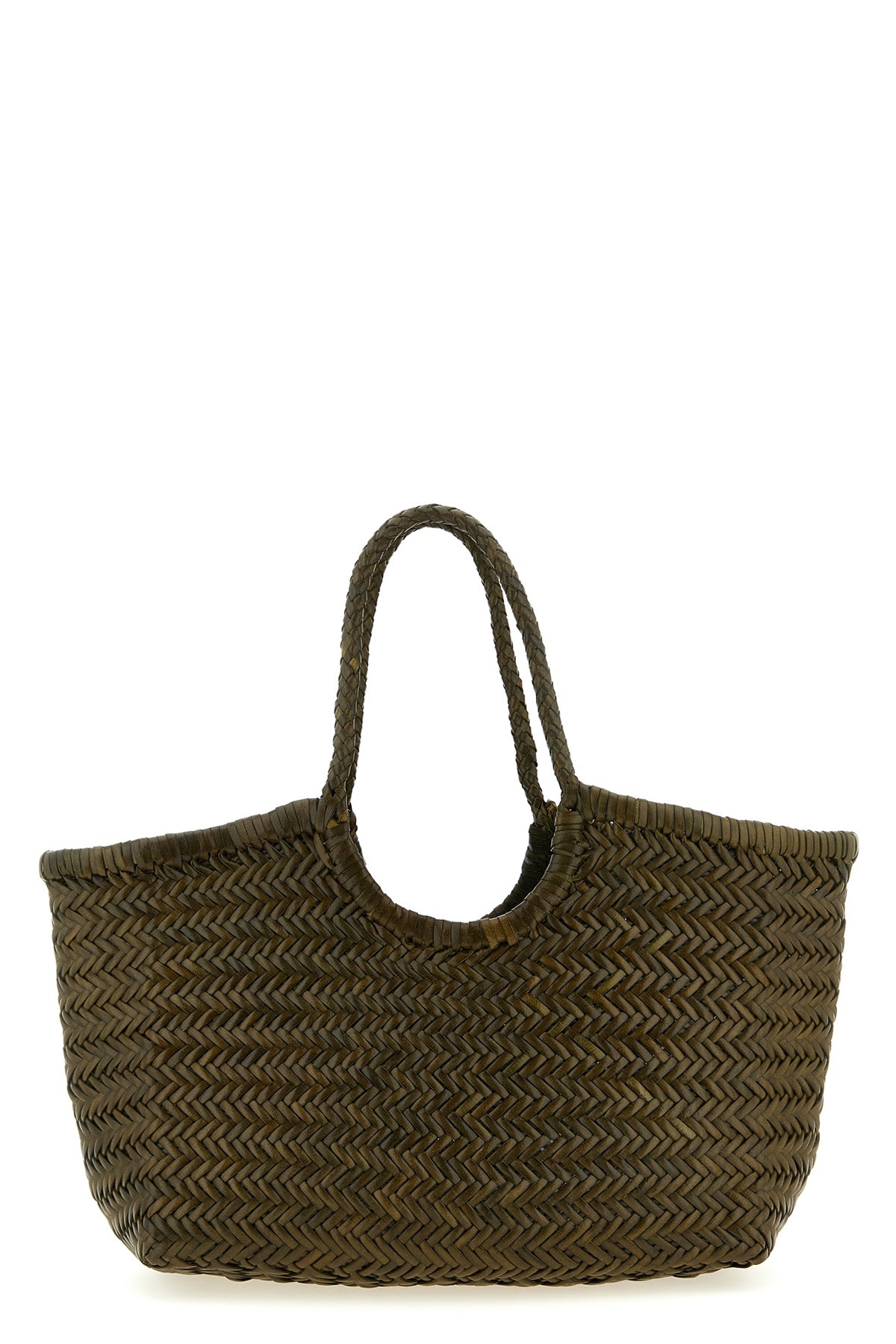 nantucket large hand-woven buffalo leather shoulder bag characterized by baske