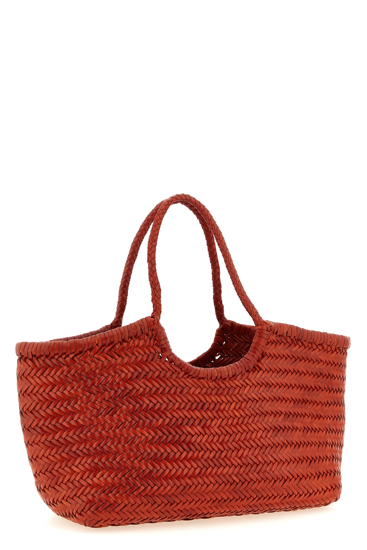 nantucket large hand-woven buffalo leather shoulder bag characterized by baske