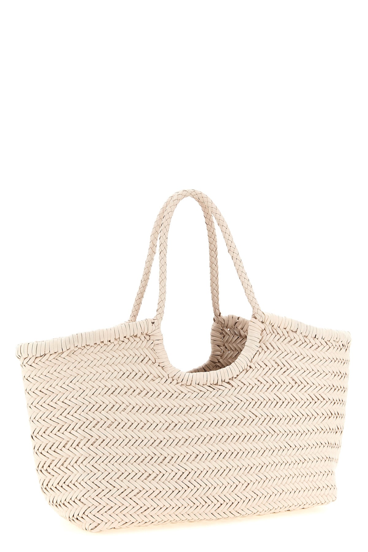 nantucket large hand-woven buffalo leather shoulder bag characterized by baske