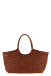 nantucket large hand-woven buffalo leather shoulder bag characterized by baske