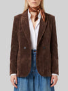 double-breasted délavé velvet jacket