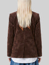 double-breasted délavé velvet jacket