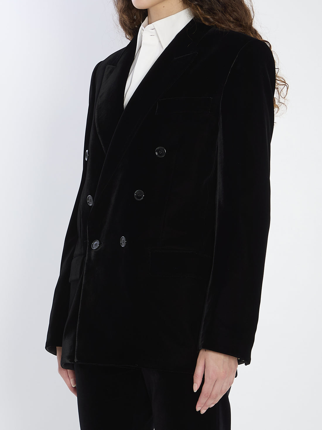 SAINT LAURENT 40 cassandre jacket in velvet