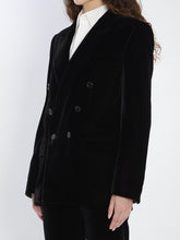 SAINT LAURENT 40 cassandre jacket in velvet